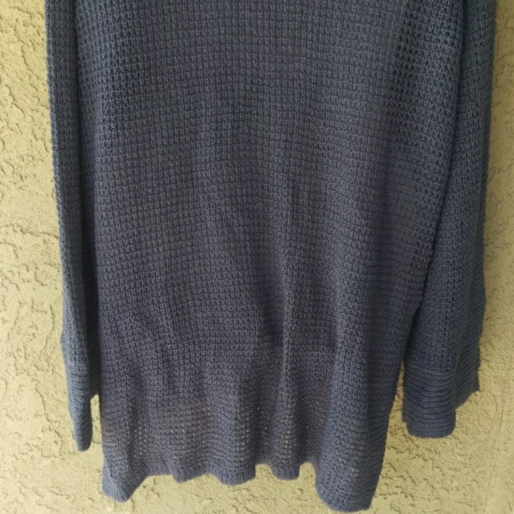 Time and Tru blue waffle knit sweater nwt - Picture 7 of 8